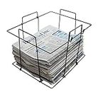 Craftcastle Multipurpose Cast Iron Folding Newspaper Holder Bin For Magazines, Paper, Records, Artwork, Versatile Storage Organization.(Black, 39X30X33 Cm, Medium) - Countertop, Floating Shelves