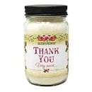 Scentiments Thank You Gift Candle - Vanilla Scented Scented 100% Soy Wax 80+ Hour Burn Time Unique Thank You Gifts for Family Friends Nika's Home Highly Scented Large 16 Ounces