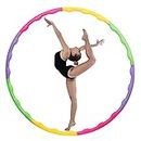 joofang 8 Sections Kids Hula Hoop, 65cm 120g Adjustable Fitness Ring Gymnastic Detachable,Ideal for Dancing,Playing Sports,Games,Swimming Pet Training,Portable Fitness Equipment,3–8 year old children