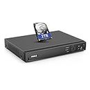 ANNKE 8CH 4K PoE NVR H.265+ Security Network Video Recorder with 2TB Hard Drive Included, 24/7 Recording, Easy Remote Access, Support up to 8X 8MP IP Cameras