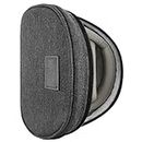 Geekria Elite Leather Headphones Soft Pouch/Carrying Case/Travel Bag for Beats Solo 3, Solo 2, Solo, AKG K450, and More (Black Pebble Leather)