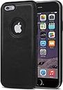 MIDOS iPhone 6 / 6s Leather Back Cover Flexible Slim Cover Compatible with Apple iPhone 6 / iPhone 6s (4.7 inch) (Black)