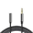 Rpanle Audio Extension Cable, 3.5mm Male to Female Earphone Extension Cord, Stereo Aux Jack Cable, for Headphones, PC, Smartphones, Tablets (1.5m)