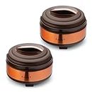 Oliveware Glory Puff Insulated Casseroles, Stainless Steel, Sturdy Base, Keeps Chapati, Food Curry, Easy to Carry, Set of 2-2000ml (Copper)