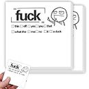 Fresh Outta Fucks Pad, Funny Fuck Notepads for Work Office Supplies, Middle Finger Sticky Notes, Cheeky Gag Gifts for Men, Co-Workers, Friends (100 Sheets)