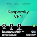 Kaspersky VPN Secure Connection | Unlimited Traffic | 5 Devices | 1 User Account | 1 Year | PC/Mac/Android/iOS | UK Online Code