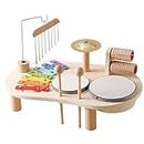 Kids Drum Set 5 in 1 Wooden Toddler Drum Set Educational Kids Musical Instruments Baby Percussion Instruments Toys