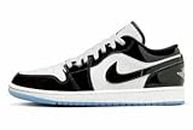 Nike Air Jordan 1 Low Men's Shoes, White/Black, 9.5