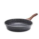 Sensarte Nonstick Frying Pan Skillet, Swiss Granite Coating Omelette Pan, Healthy Stone Cookware Chef's Pan, PFOA Free (12.5 Inch)