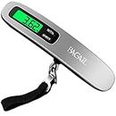 BAGAIL Digital Luggage Scale, Hanging Baggage Scale with Backlit LCD Display, Travel Weight Scale, Portable Suitcase Weighing Scale with Hook, 110 Lb Capacity, Battery Included -Sliver