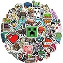 Minecra_ft Stickers for Kids, 52Pcs Different Stickers for Children Minecra_ft Lovers.for Laptop Bumper Helmet Ipad Car Luggage Cup Water Bottle Computer Mobile Phone
