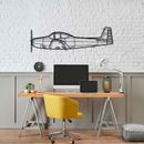 Wall Art Home Decor 3D Acrylic Metal Plane Aircraft USA Silhouette L-17 Navion