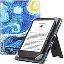 HGWALP Universal Case for 6" eReaders, Folio Leather Stand Cover with Handstrap Compatible with All 6 inch kindle/Paperwhite/Kobo/Tolino/Pocketook/Sony E-Book Reader-Starry Sky