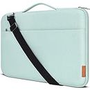 DOMISO 15.6 Inch Laptop Bag Cover Waterproof Shockproof Notebook Sleeve Case Shoulder Bag Protective Cover for 15.6" HP 15/ThinkPad E575/Lenovo IdeaPad S510/Dell XPS 15/Dell Alienware 15,Mint Green
