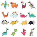 Pagezol 16 Pieces Dinosaur Kids Iron on Patches for Clothing, Cute Embroidery Applique Patches, Sew on Patches, Repair Patch for Clothes, Dress, Hat, Socks, Jeans, Backpacks, Jacket, DIY Accessories