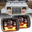 7x6'' 5x7" RHD LED Scheinwerfer High Low Beam DRL für Jeep Cherokee XJ YJ Chevy