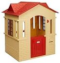 little tikes Cape Cottage Playhouse with Working Doors, Windows, and Shutters - Tan