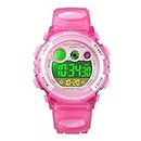 Birthday Gifts for 6-12 Years Old Girls, Pink Kids Digital Sports Waterproof Watches with Alarm Stopwatch Children Outdoor Analog Electronic Watch Birthday Presents Gifts for Age 4-12 Year Old Girls