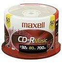 MAXELL CD-R 80 Music-Gold (50 PC Spindle) Blank CD-R Disc, (625156)