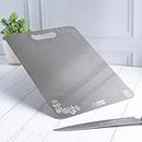 Home e-Shop | Stainless Steel Chopping Board for Kitchen | Steel Cutting Board | Metal Chopping Board | for Fruits Vegitabls Meat Dough | 10x14 inches (Big Size)