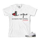 Tee to match Air Jordan 3 White Cement Reimagined.  Trap Apparel 88 Tee