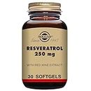 Solgar Resveratrol with Red Wine Extract, 250 mg, 30 Softgels - Antioxidant Protection - Immune Support - Red Wine Polyphenol - Non-GMO, Gluten Free, Dairy Free - 30 Servings