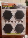 4 x 4pc Furniture Movers Sliders Pads For Surface Carpet Hardwood Floors Tiles 