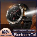 Bluetooth Smart Watch Full Touch Screen Health Monitor Clock with Flashlight New