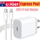 20W PD USB Type C Fast Charger Adapter Cable For iPad iPhone 14 13 12 11 Pro Lot
