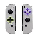 eXtremeRate Classics SNES Style Soft Touch Joycon Handheld Controller Housing (DPad Version) Full Buttons, Replacement Shell Case for Nintendo Switch & Switch Oled Joy-Con – Console Shell NOT Included