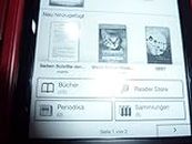 Sony PRST1RC - Lector de ebooks, pantalla escala de grises, 6 pulgadas, WiFi 802.11b, 802.11g, 802.11n, color rojo