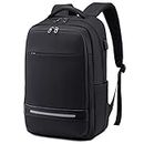 Vodlbov Laptop Backpack, 17 Inch Waterproof Business Travel Work Computer Rucksack Bag with USB Charging Port,Anti-Theft College School Bag,Black