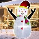 4 Foot Christmas Inflatable Snowman Outdoor Decoration, Xmas Blow up Snowmen Outdoor Yard Decoration,Decoración hinchable de Navidad