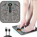 Elektrische Fußmassagegeräte, EMS Fußmassagegerät, Fußmassagegerät, Muskelschmerzlinderung,8 Modi und 19 Intensitäten, USB Fußmassagegerät zur zur Linderung