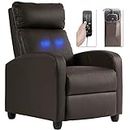 BestMassage Recliner Chair for Living Room Massage Recliner Sofa Single Sofa Home Theater Seating Reading Chair Winback Modern Reclining Chair Easy Lounge with PU Leather Padded Seat Backrest