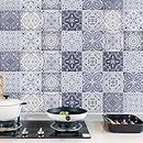 Lot de 20 autocollants mosaïques muraux en PVC - 20 x 20 cm - Pour salle de bain, salon et cuisine (QZ-002)
