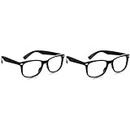 Stylish Black Frame Spectacles Glasses (Pack of 1) - Perfect Accessory for Film & TV, Historical, World Book Day, Cosplay, Themed Events, & More