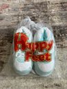 Football Boots Happy Feet UniSex Brand New Slippers Aquamarine White L