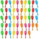 48 Pieces Neon Maracas Shakers 6 Color Mini Noisemaker Bulk Bright Colorful Noise Maker with Drawstring Bag for Classroom Musical Instrument and Mexican Fiesta Party Favors, 4 Inch
