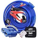 TOPDC 1 Gauge 30 Feet Jumper Cables with UL-Listed Clamps, Quick Connect Plug for Car, SUV Trucks Battery, with Permanent Installation Kit and Carry Bag