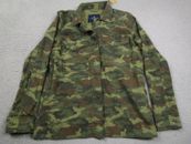 American Eagle Jacket Womens Small Green Camouflage Button Up NWT Modern