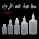 5-100ml Plastic Dropper Bottles Eye Liquid Oil Refillable Squeezable Containers
