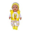 1 Set Of Children's Doll Clothes, Plush Doll Clothes, Cute Little Yellow Duck Clothes, 35-45cm Doll Accessories, Replaceable Toys, Suitable For 18-Inch Dolls