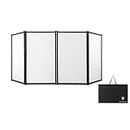 PRORECK DJ Foldable Facade Portable Event Booth Panels 4 Detachable Black Metal Frame Projector Display Scrim Panel with Carry Bag (white)
