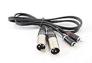 3ft. 2-rca Male Stereo Plug to 2-xlr Male Y-splitter Cable