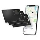 KEYSMART SmartCard GPS-Tracker Brieftasche, wiederaufladbar und wiederverwendbar, vielseitiges Loch für Schlüsselanhänger, kompatibel mit Apple Wo ist, Ortungsgerät für Koffer (transluzentes Grau, 3