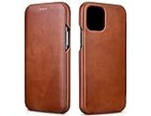 WHITBULL Royal Leather Magnetic Flip case for Apple iPhone 11 (6.1 Inch) Brown