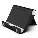 GIZGA Essentials Portable Tabletop Mobile and Tablet Stand,iPad, Smartphone, Kindle, E-Reader, Foldable, Adjustable Angle, Anti-Slip Pads, Rubber Protection Perfect for Bed,Office Desktop, Home| Black