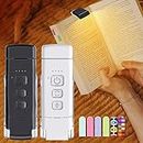 2-Pack Reading Light with 6 Bookmark, Rechargeable Book Light for Reading at Night in Bed, with 3 Colors &5 Brightness Adjustable Eye Care, 30/60-min Timer for Kids Night Book Reading Lovers