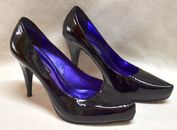 Jorge Bischoff Women's Black Patten Leather Pointed Toe High Heel Shoes Size 37